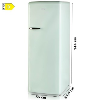 Retro lednice s mrazákem uvnitř - zelená - PRIMO PR165RKMG