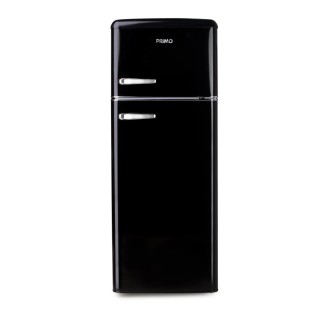 Retro lednice s mrazákem nahoře - černá - PRIMO PR166RKZ