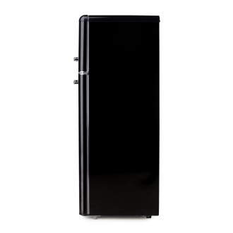 Retro lednice s mrazákem nahoře - černá - PRIMO PR166RKZ