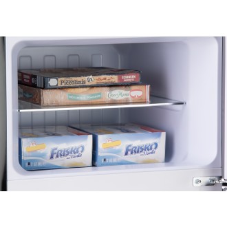 Retro lednice s mrazákem nahoře - černá - PRIMO PR166RKZ