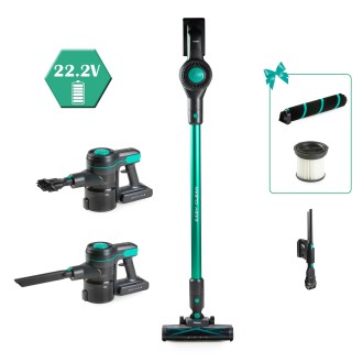 Tyčový aku vysavač 2v1 - zelenočerný 22,2 V - PRIMO PR509SV
