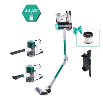 Tyčový aku vysavač s kloubem 2v1 - zelenobílý 22,2 V - PRIMO PR510SV