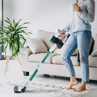 Tyčový aku vysavač s kloubem 2v1 - zelenobílý 22,2 V - PRIMO PR510SV