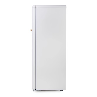 Retro mrazák - bílý s dekorací dřeva - DOMO DO91711R