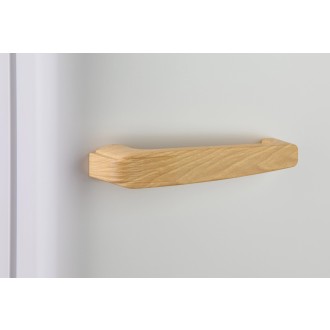 Retro mrazák - bílý s dekorací dřeva - DOMO DO91711R