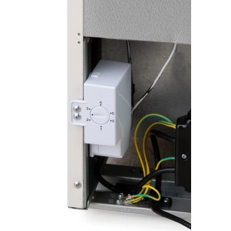 Retro mrazák - bílý s dekorací dřeva - DOMO DO91711R