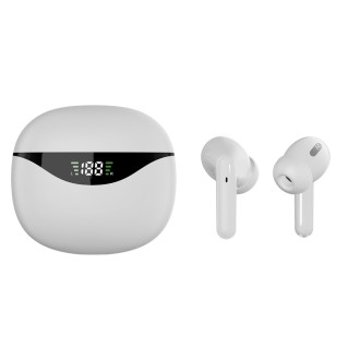 High Quality Bezdrátová TWS sluchátka CS-121 s nabíjecím pouzdrem – bílá