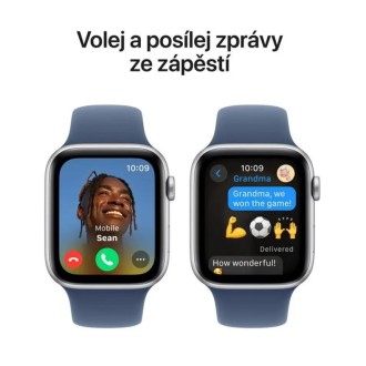 Apple Watch SE GPS 40mm Alu Sport Band S/M Silver/Denim