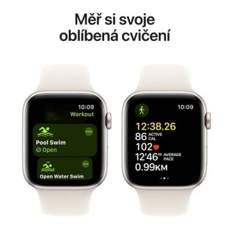 Apple Watch SE (2 Gen) GPS 40mm Alu Sport Band S/M Starlight