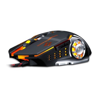 T-Wolf V6 Herní myš se zvukem – černá/stříbrná