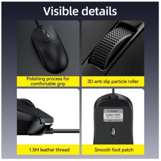 T-Wolf G580 Drátová myš – černá