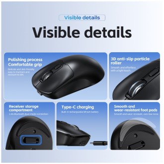 T-Wolf Q3 Dual Mode bezdrátová myš – černá