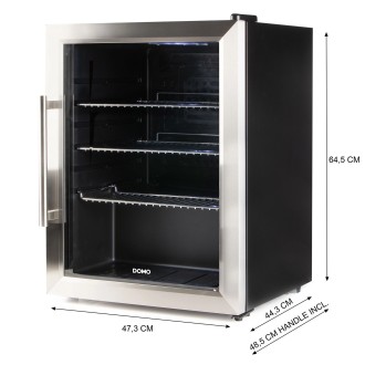Barová lednice s skleněnými dveřimi - 60 l - DOMO DO91609BK