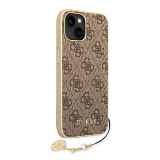 Guess 4G Charms Zadní Kryt pro iPhone 14 Plus Brown
