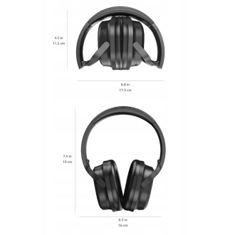 Eono Bezdrátová sluchátka s potlačením hluku – černá