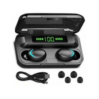 High Quality Bezdrátová TWS sluchátka BTH-F9-5 s nabíjecím pouzdrem (powerbank) – černá