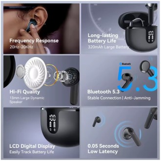 High Quality Bezdrátová TWS-S61 sluchátka – černá