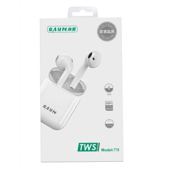 Sayn T11 Bezdrátová TWS sluchátka s potlačením hluku – bílá
