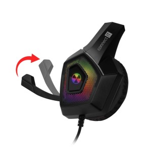 Connect IT Battle RGB Ed. 3 herní sluchátka s mikrofonem, 2x Jack+USB – černá
