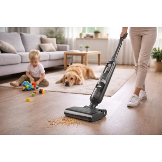 Podlahový čistič 2v1 s odsáváním temně šedý - DOMO DO1189SW