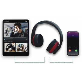 Terris Bezdrátová Sluchátka s NFC – červená