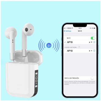 High Quality Bezdrátová TWS sluchátka AP19 – bílá