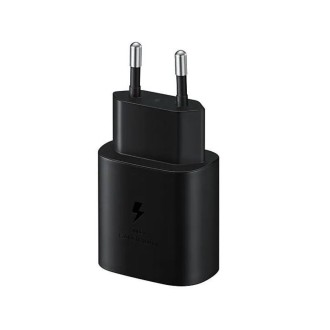 Samsung Cestovní Nabíječka 25W + Datový kabel USB-C/USB-C (Bulk) - černá