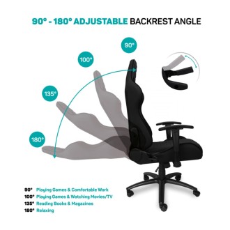 Connect IT Monaco Pro herní křeslo látkové - černá