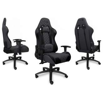 Connect IT Monaco Pro herní křeslo látkové - šedá/černá