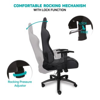 Connect IT Monaco Pro herní křeslo látkové - šedá/černá