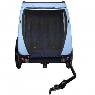 Přívěs / vozík za jízdní kolo Bellelli Trailblazer pro 1/2 děti - světle modrý