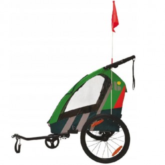 Přívěs / vozík za jízdní kolo Bellelli Trailblazer pro 1/2 děti - světle zelený