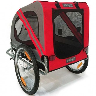 Přívěs / vozík za jízdní kolo Bellelli Dog Trailer pro psy / zvířata - nosnost 20kg / červený