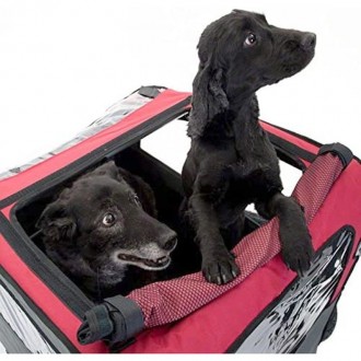 Přívěs / vozík za jízdní kolo Bellelli Dog Trailer pro psy / zvířata - nosnost 20kg / červený