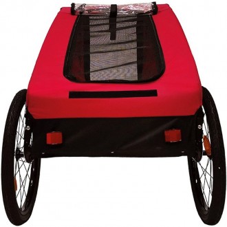 Přívěs / vozík za jízdní kolo Bellelli Dog Trailer pro psy / zvířata - nosnost 20kg / červený