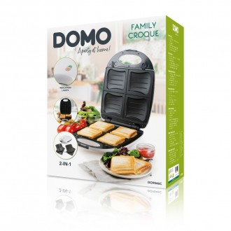 Sendvičovač 2v1 na 4 sendviče / vafle - DOMO DO9046C