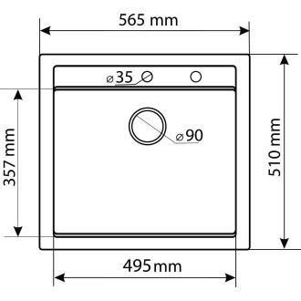 Aquasanita Quadro 565 black metallic