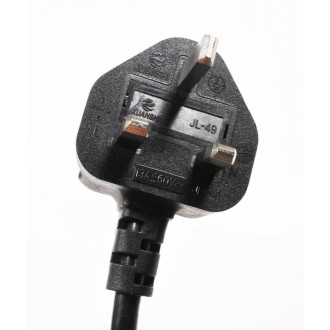 Jet Dryer Napájecí kabel - UK vidlice BS1363 (Type G) / bez konektoru, pouze kabel 3x 1,25" -černý