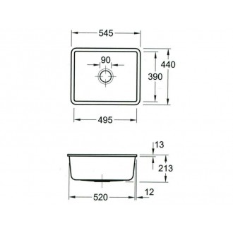 Villeroy & Boch Subway 545 Bílá keramika