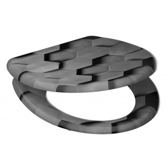 Schütte GREY HEXAGONS| Duroplast,  Duroplast, Soft Close