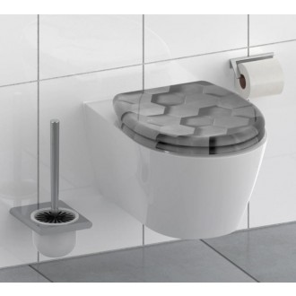 Schütte GREY HEXAGONS| Duroplast,  Duroplast, Soft Close