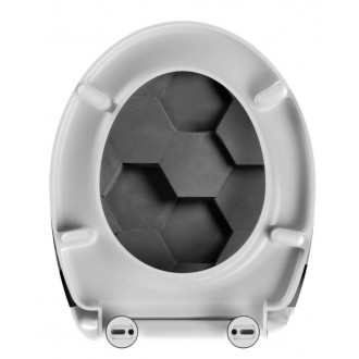 Schütte GREY HEXAGONS| Duroplast,  Duroplast, Soft Close
