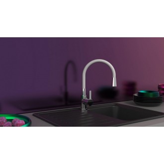 Eisl Flexo světle šedá / lesklý chrom