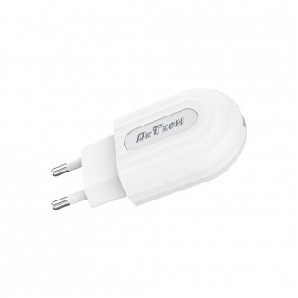 DeTech univerzální adaptér s lighting kabelem 1m - bílý
