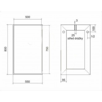 Zrcadlo Keramia Pro 55 cm bílá PROZ55