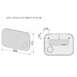 Zrcadlo s LED osvětlením Naturel Iluxit 60x80 cm ZIL6080KZLED