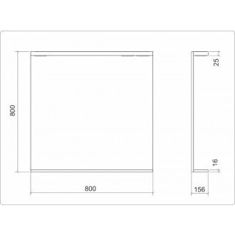 Zrcadlo s osvětlením Keramia Pro 80x80 cm bílá PROZRCK80IP
