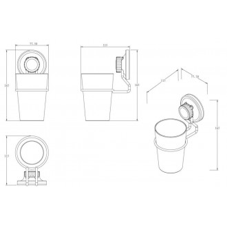 Držák kartáčků Multi Ecoloc chrom