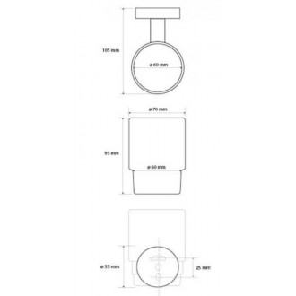 Držák skleniček Bemeta Noir černá