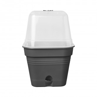 Minipařeniště Green Basics growpot square all-in-1 15 cm - living black